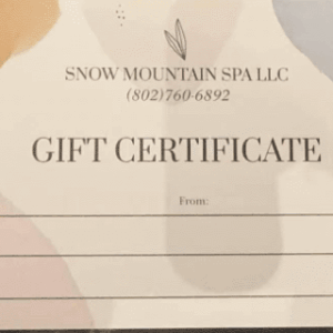 Gift certificate with abstract design background.